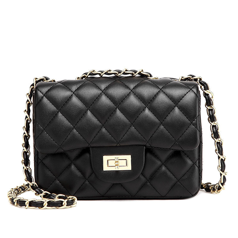 Women’s Rhombic Chain Bag – Elegant All-Match Shoulder Bag