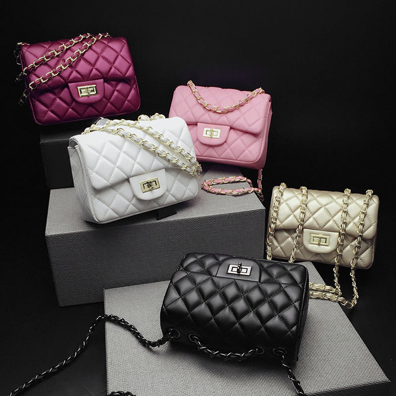 Women’s Rhombic Chain Bag – Elegant All-Match Shoulder Bag