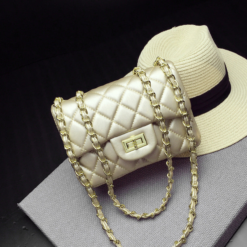 Women’s Rhombic Chain Bag – Elegant All-Match Shoulder Bag