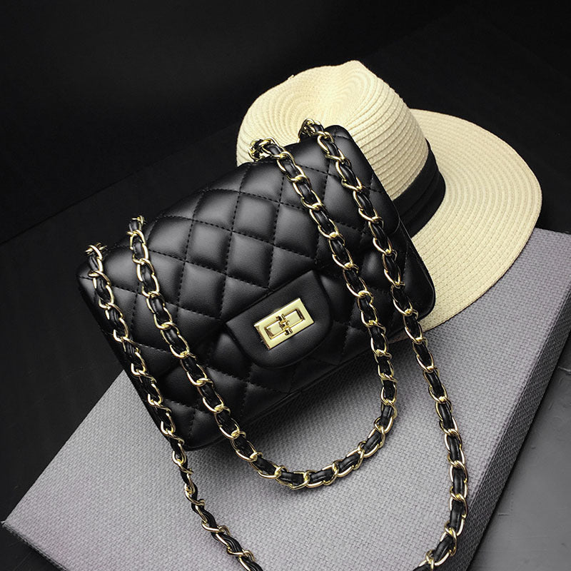 Women’s Rhombic Chain Bag – Elegant All-Match Shoulder Bag