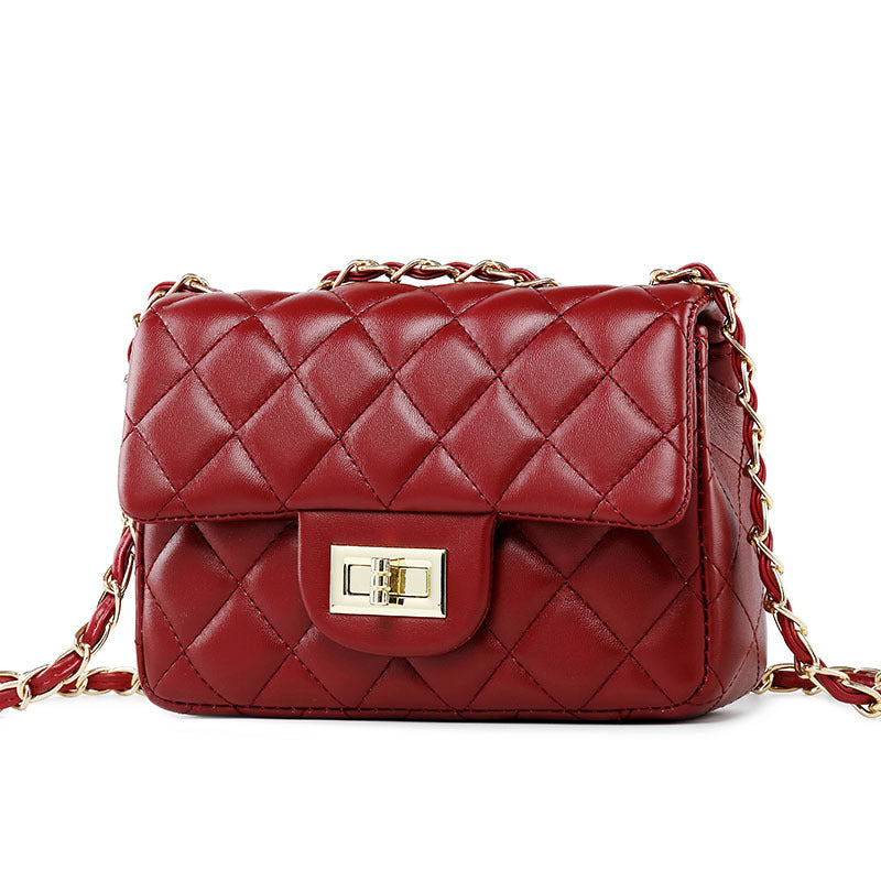 Women’s Rhombic Chain Bag – Elegant All-Match Shoulder Bag