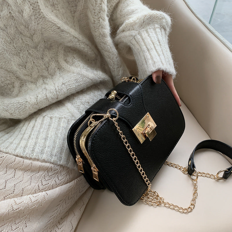 Korean Style Chain Mini Square Bag – Women’s Diagonal Shoulder & Messenger Bag