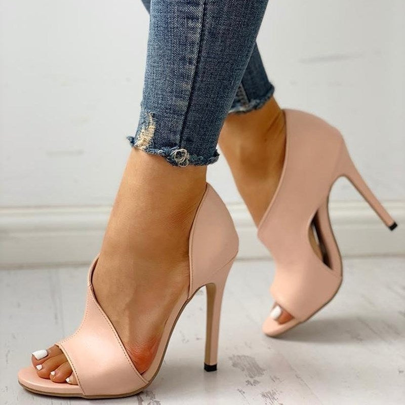 Stiletto Peep-Toe High Heel Sandals