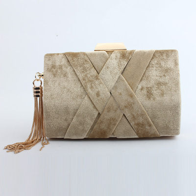 Milisente Suede Tassel Clutch – Elegant Women’s Evening & Wedding Bag
