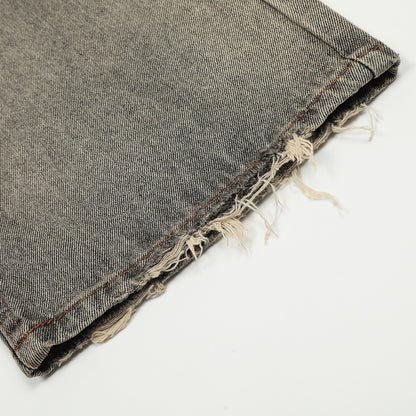 Worn Looking Washed-out Denim Bootcut Trousers Men's Hippie Trend