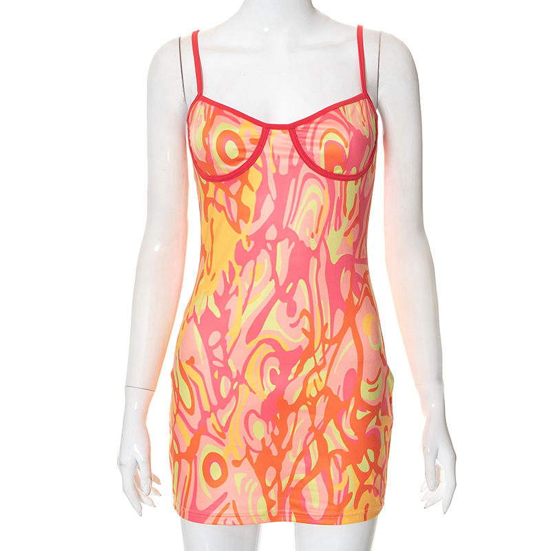 Nicky Tie-Dye Bodycon Dress – Trendy Slim-Fit Dress for Women