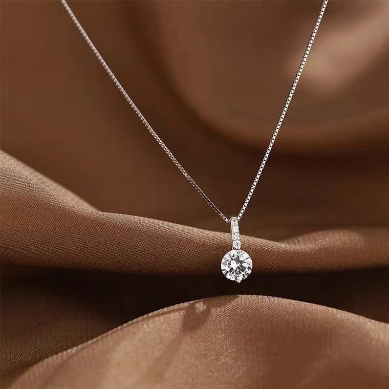 Sterling Silver Zircon Clavicle Chain