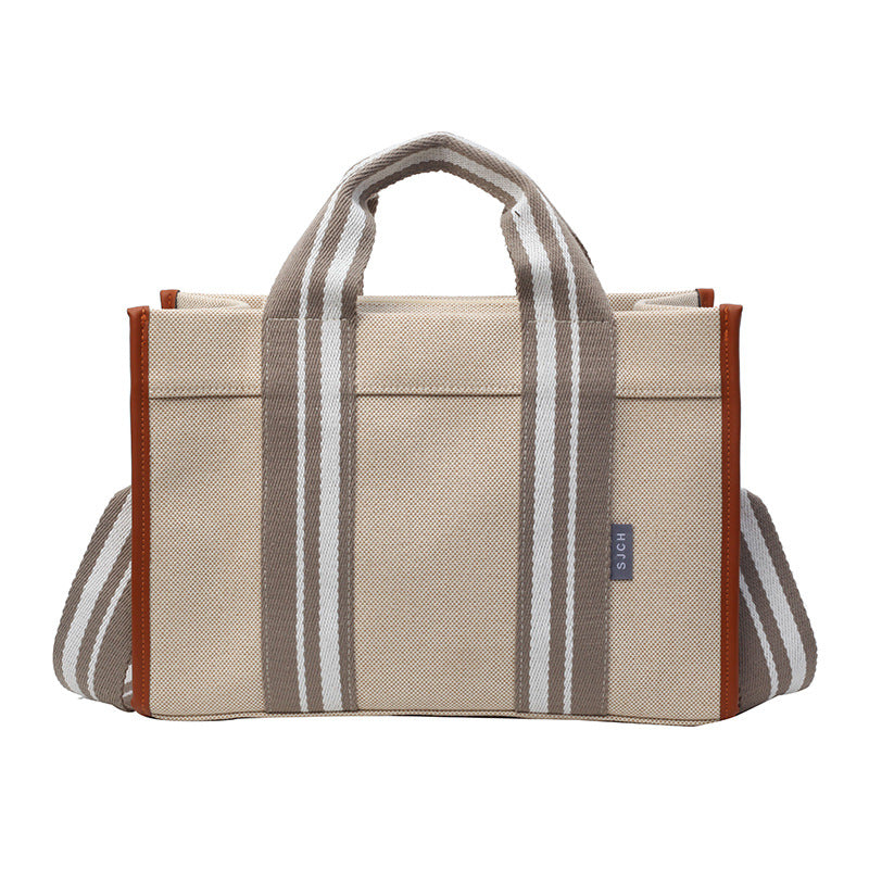 Women’s Contrast Color Handbag | Fashion Canvas Crossbody Bag