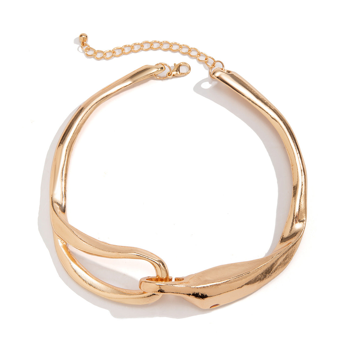 Punk Style Abstract Collar Female Personalized Metal Buckle Geometric Sweet Cool Style Clavicle Chain