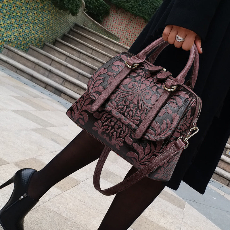 Vintage Printed Women’s Bag | Large Capacity Shoulder & Crossbody Handbag