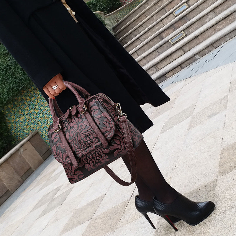 Vintage Printed Women’s Bag | Large Capacity Shoulder & Crossbody Handbag