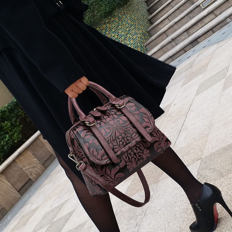 Vintage Printed Women’s Bag | Large Capacity Shoulder & Crossbody Handbag