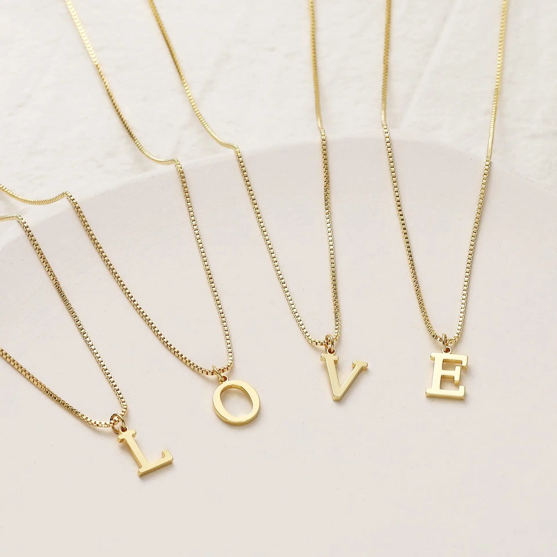 Women A-Z Initial Necklace 18K Gold
