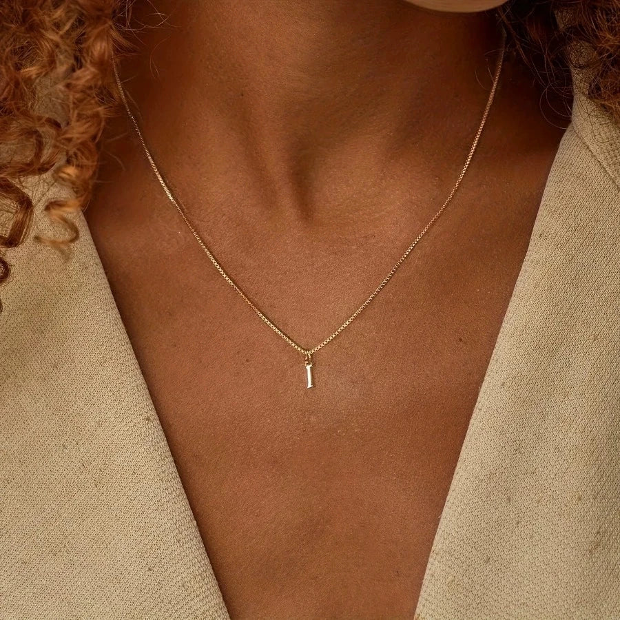 Women A-Z Initial Necklace 18K Gold