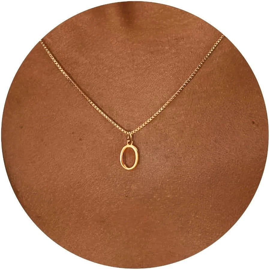 Women A-Z Initial Necklace 18K Gold