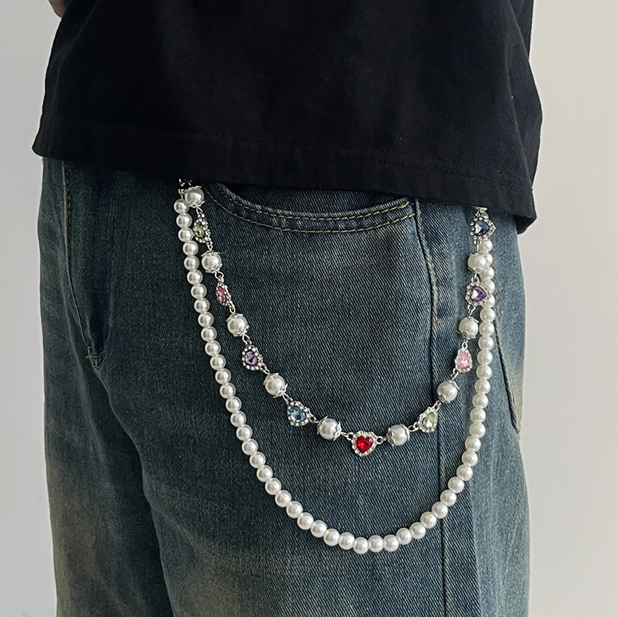 Keychain Wallet Belt Chain Men