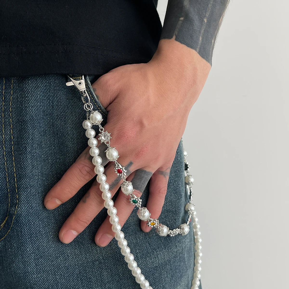 Keychain Wallet Belt Chain Men