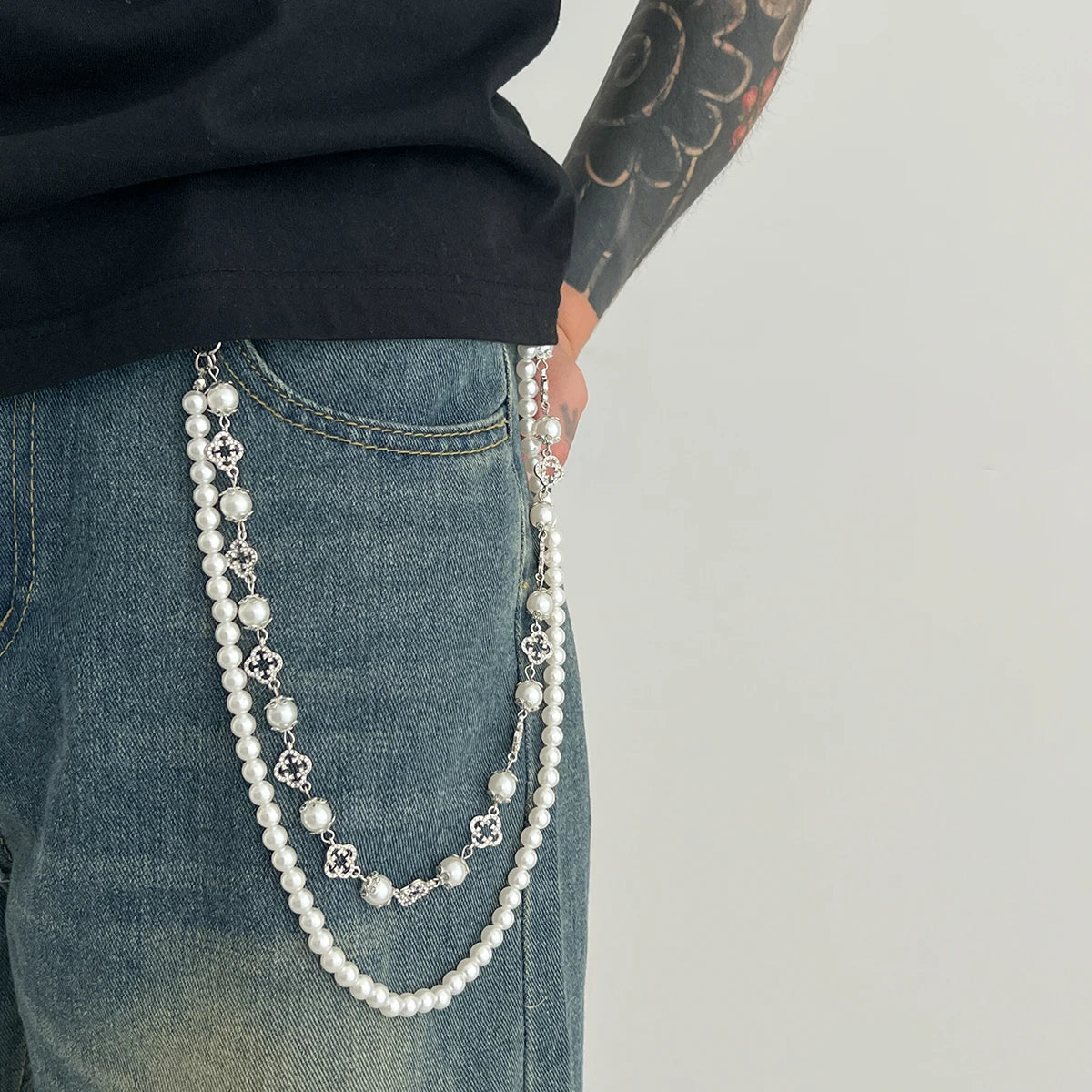 Keychain Wallet Belt Chain Men