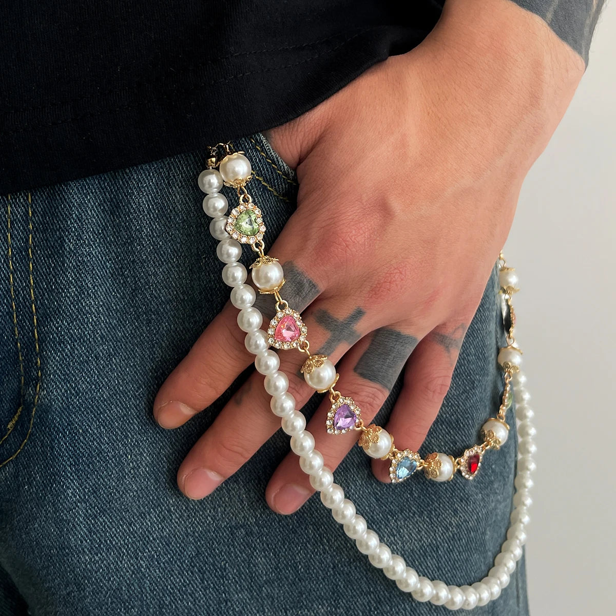 Keychain Wallet Belt Chain Men