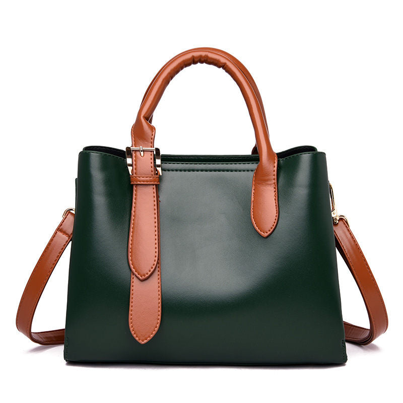 Leather handbags atmospheric messenger bag