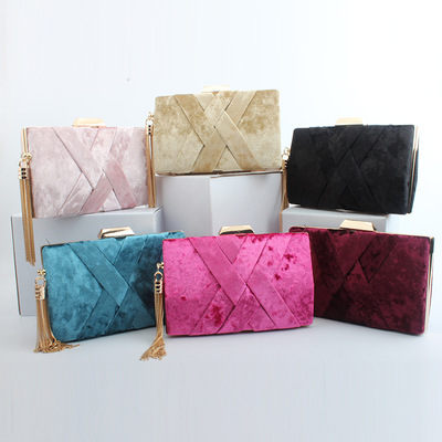 Milisente Suede Tassel Clutch – Elegant Women’s Evening & Wedding Bag