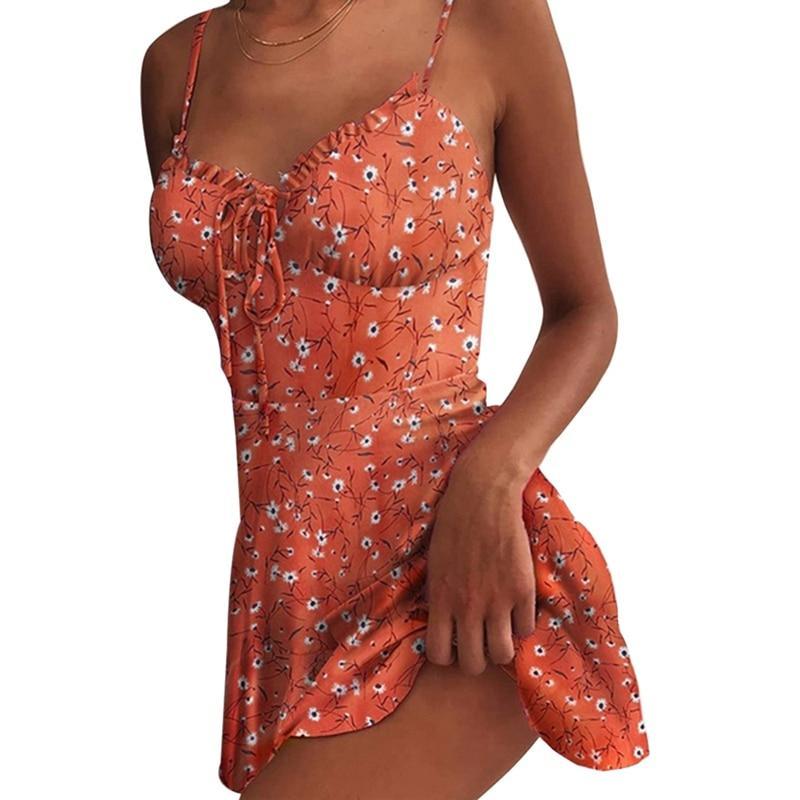 Lace-Up Backless Mini Dress – Sexy Slim-Fit Style