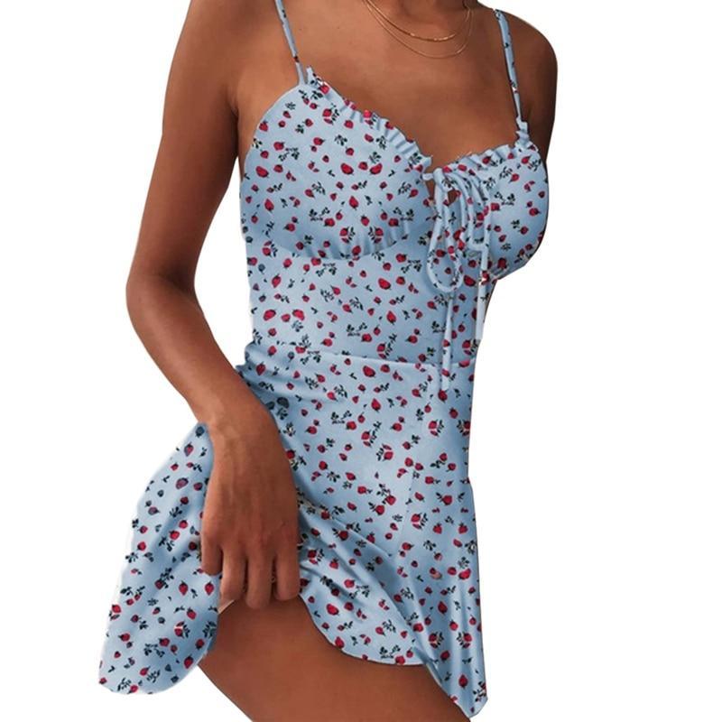 Lace-Up Backless Mini Dress – Sexy Slim-Fit Style