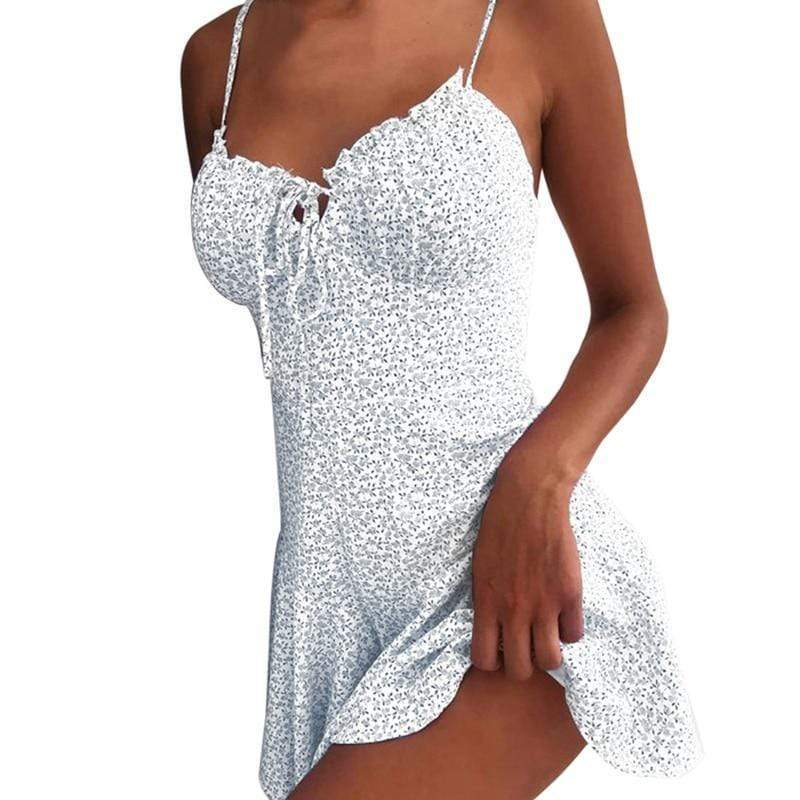 Lace-Up Backless Mini Dress – Sexy Slim-Fit Style