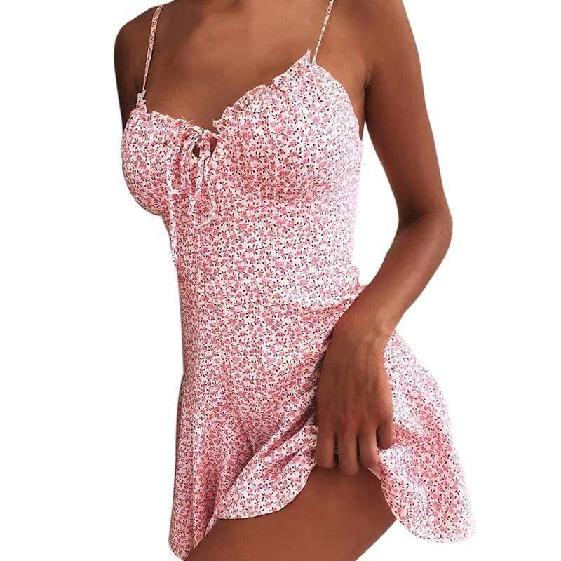 Lace-Up Backless Mini Dress – Sexy Slim-Fit Style